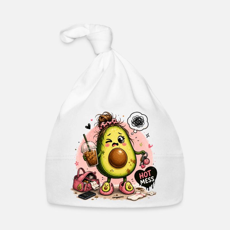 Kawaii Avocado Hot Mess Baby Bio-Mütze
