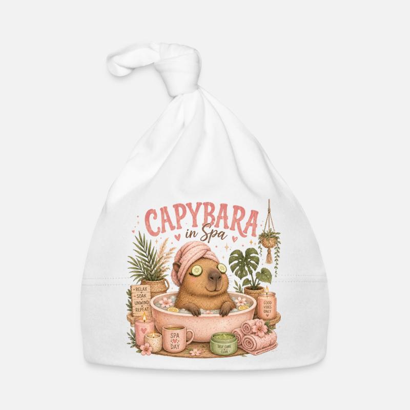 Escapade Spa à Capybara Bonnet bio Bébé