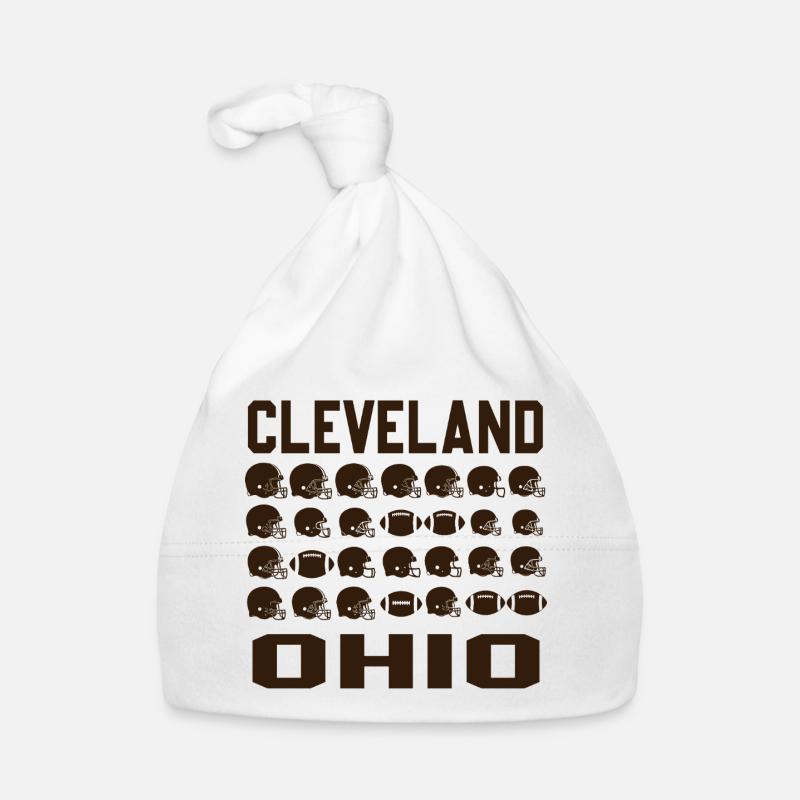 Cleveland Ohio Football Helmets Pattern Organic Baby Cap