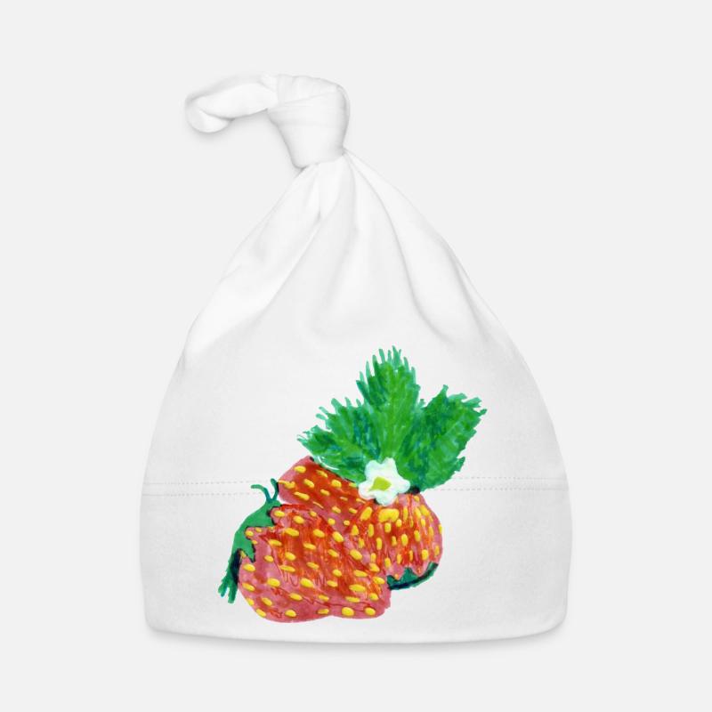Erdbeeren Art Baby Bio-Mütze