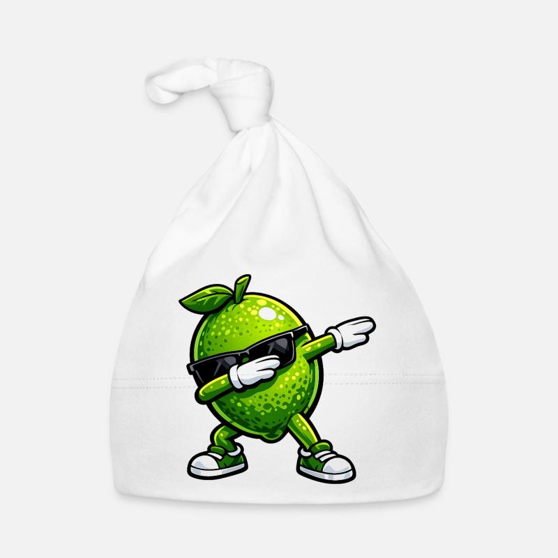 Dabbing Lime Organic Baby Cap