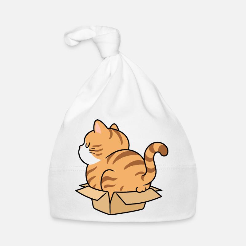 Chaton dans une boîte Bonnet bio Bébé