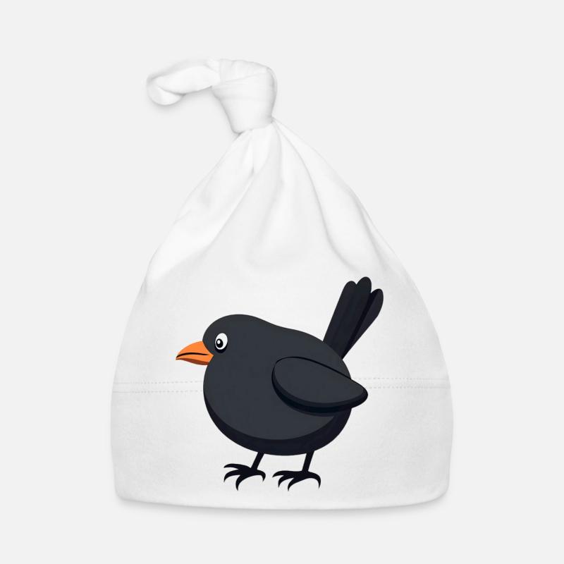 oiseau merle noir Bonnet bio Bébé