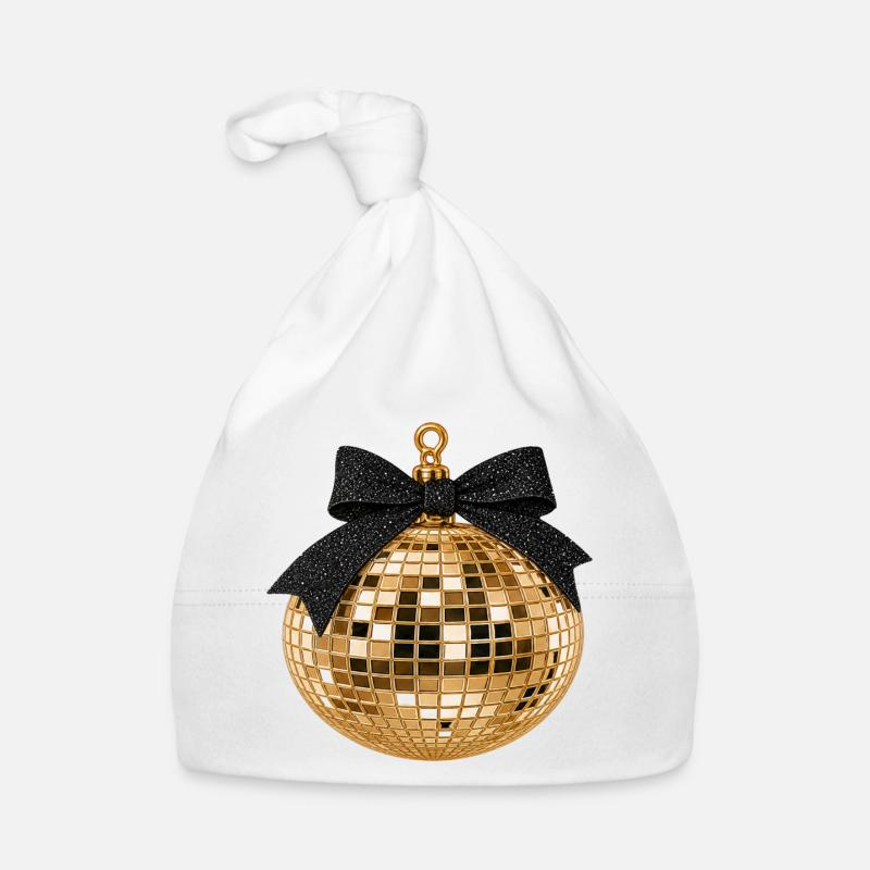 Disco ball with bow Organic Baby Cap
