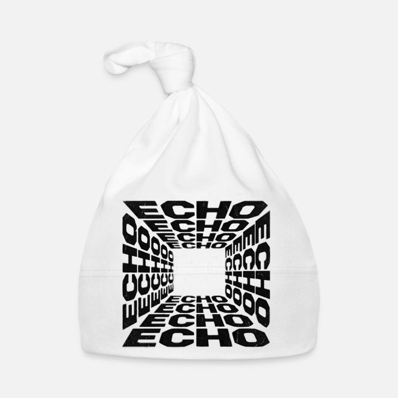 Tunnel Echoes Typographic Pattern Organic Baby Cap