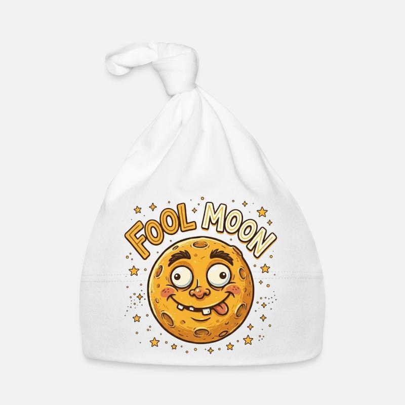 Fool Moon Funny Space Pun Graphic Organic Baby Cap