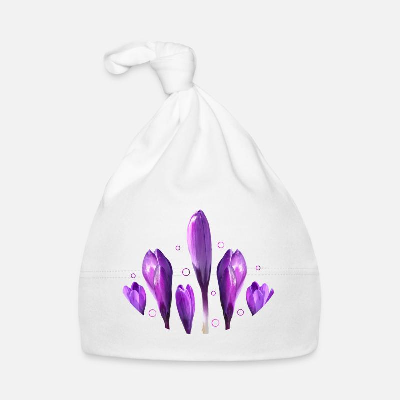 Crocus Printemps Printemps Début Bonnet bio Bébé