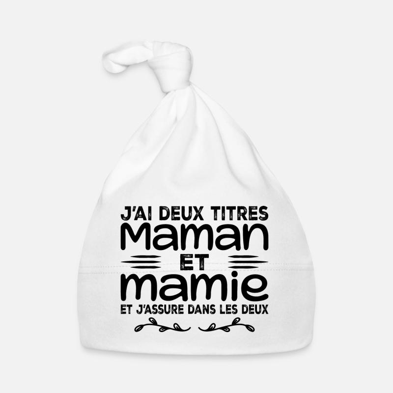 Ich habe zwei Titel: Mama und Oma | Muttertag Baby Bio-Mütze