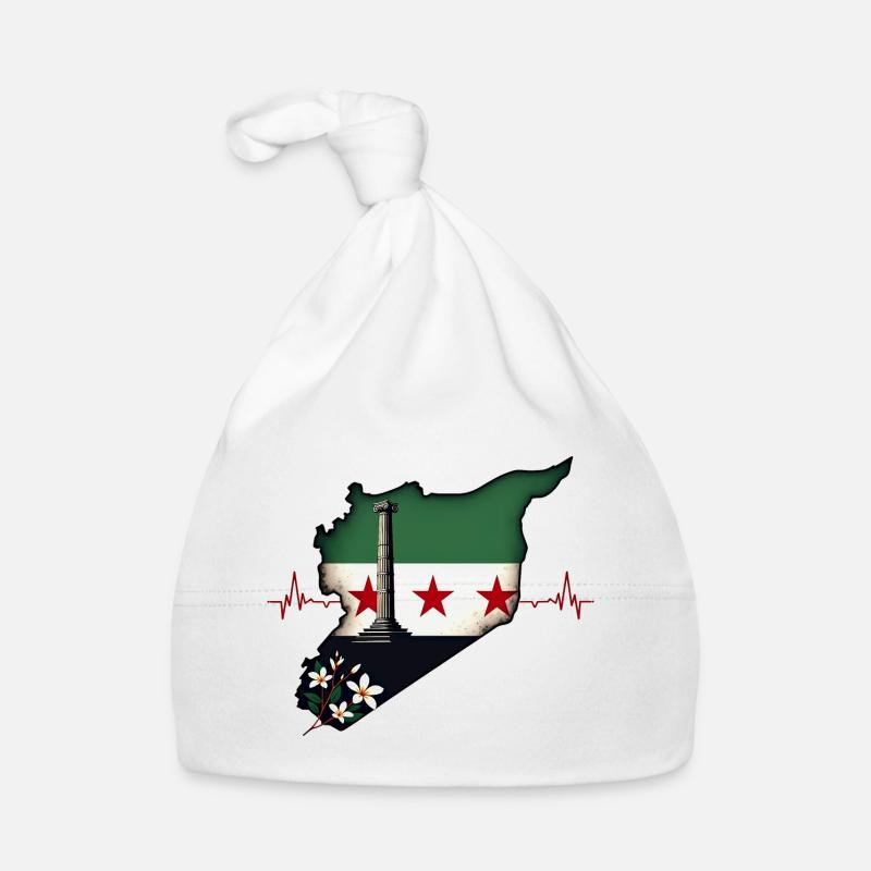 Drapeau Syrie - Centre de table Bonnet bio Bébé