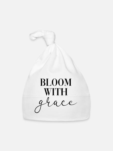 Floraison - Bonnet bio Bébé - blanc - Devant