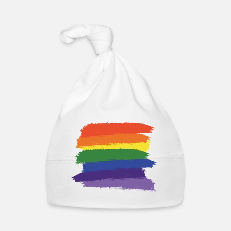 Regenbogen-Pinsel (groß) Baby Bio-Mütze