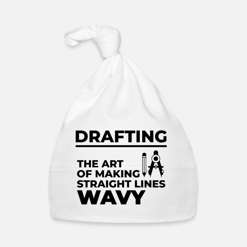 Architect Drafting Wavy Lines Construction Funny Organic Baby Cap