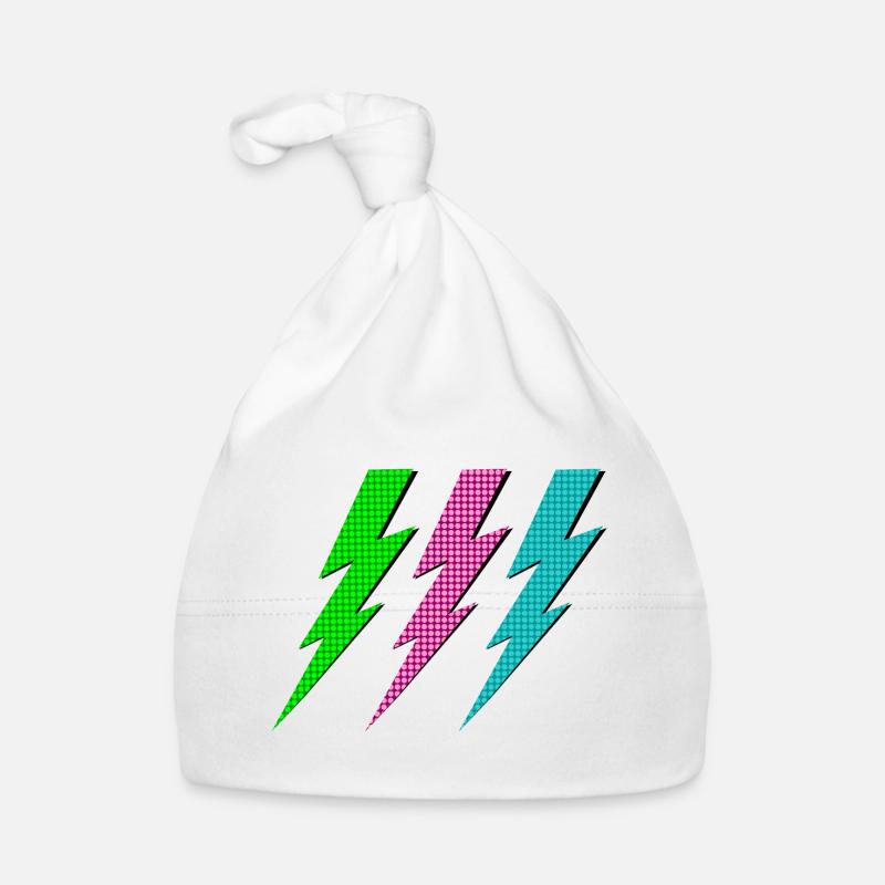 Three lightning bolts Organic Baby Cap