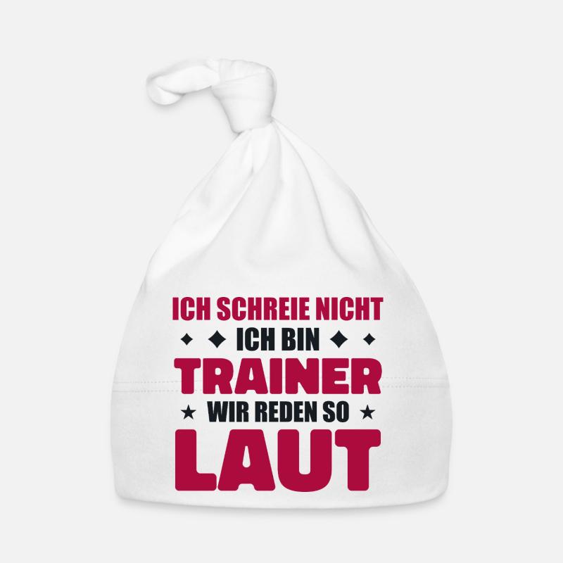 I don't scream – I'm a trainer Fun Sports Organic Baby Cap