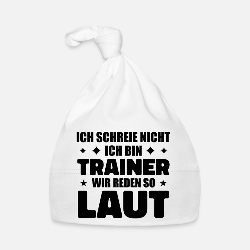 I don't scream – I'm a trainer Fun Sports Organic Baby Cap