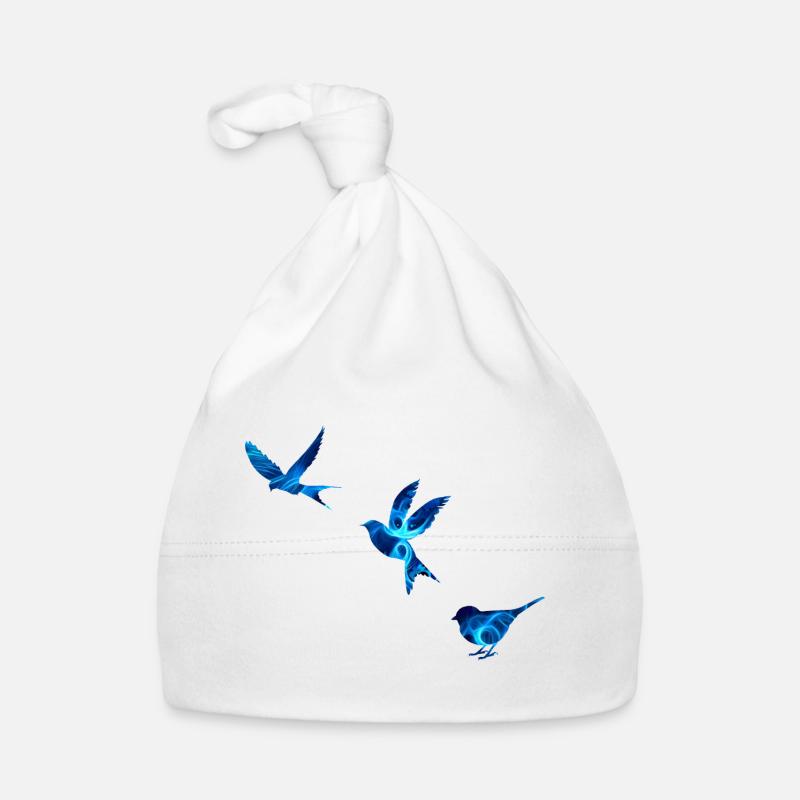 Blaue Vögel Baby Bio-Mütze