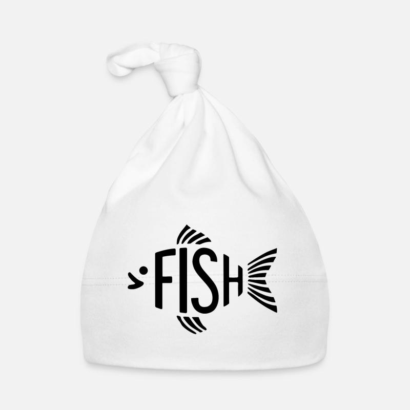 Os de poisson, squelette, pêche à chevrons Bonnet bio Bébé