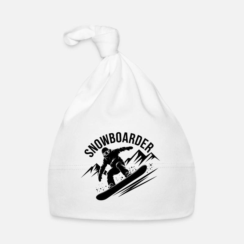 Snowboard Snowboarder Snowboarden Wintersport Baby Bio-Mütze
