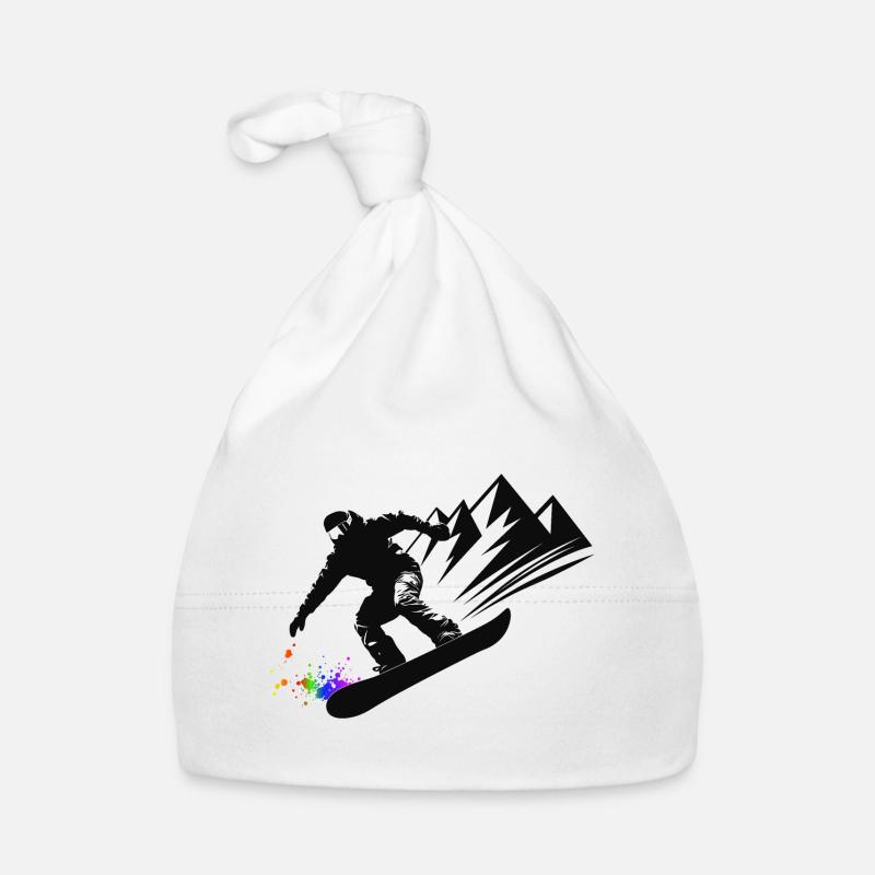 Snowboard Snowboarder Snowboarden Wintersport Baby Bio-Mütze