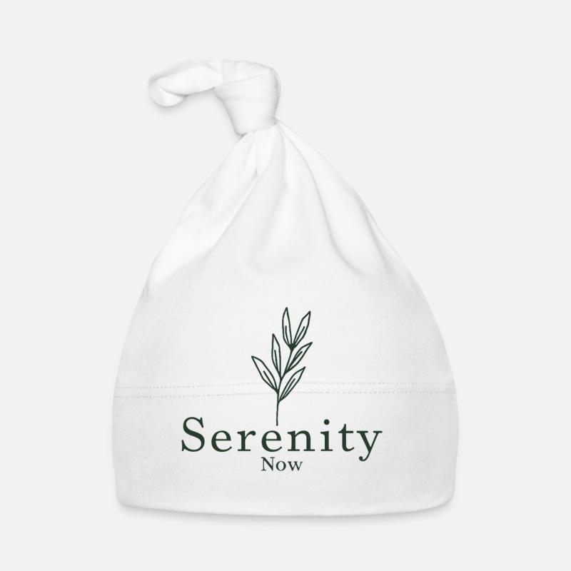 Serenity Now Saying Quote Branch Rest Organic Baby Cap