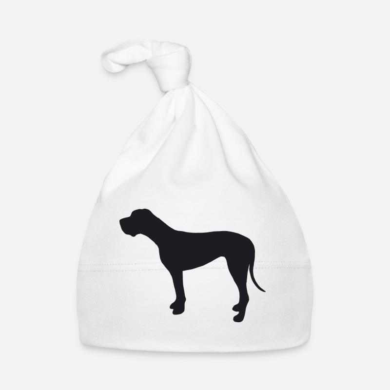 Deutsche Dogge Silhouette Baby Bio-Mütze