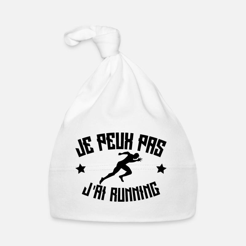 Je Peux Pas J'ai Running - Bonnet bio Bébé - blanc