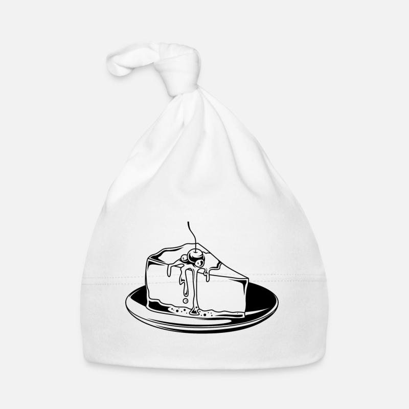 Cheesecake cake silhouette Organic Baby Cap