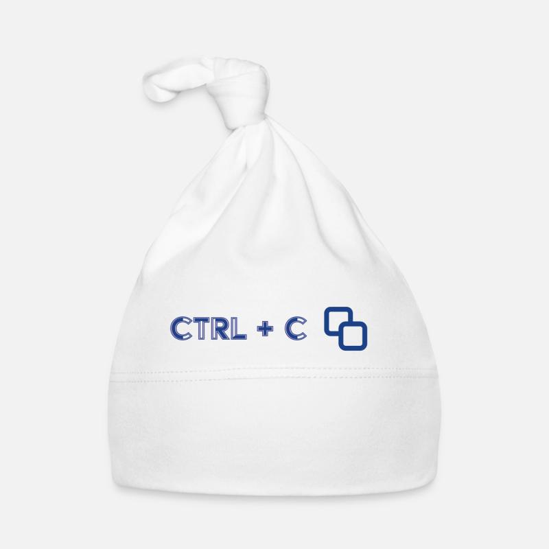 Ctrl C - Twins /Binoculars - Organic Baby Cap - white