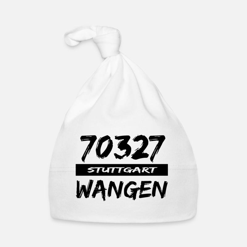 70327 Stuttgart Wangen Postleitzahl Tshirt - Baby Bio-Mütze - Weiß