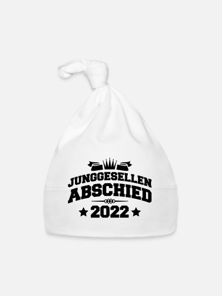 Junggesellenabschied 2022 - Baby Bio-Mütze - Weiß - Vorne