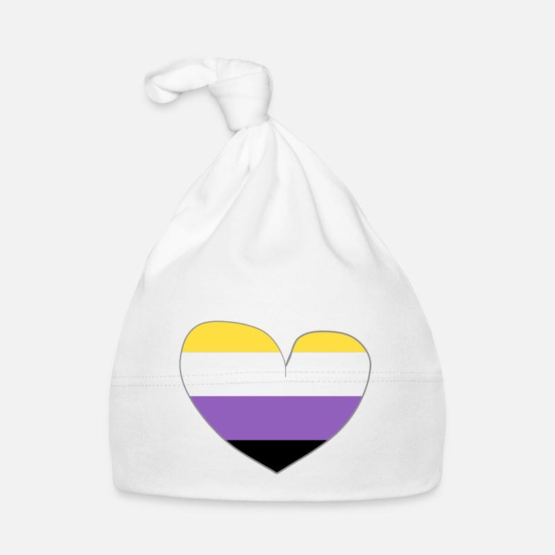 nonbinary heart Organic Baby Cap