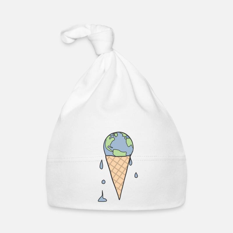 Eis Klimaschutz Erde Baby Bio-Mütze