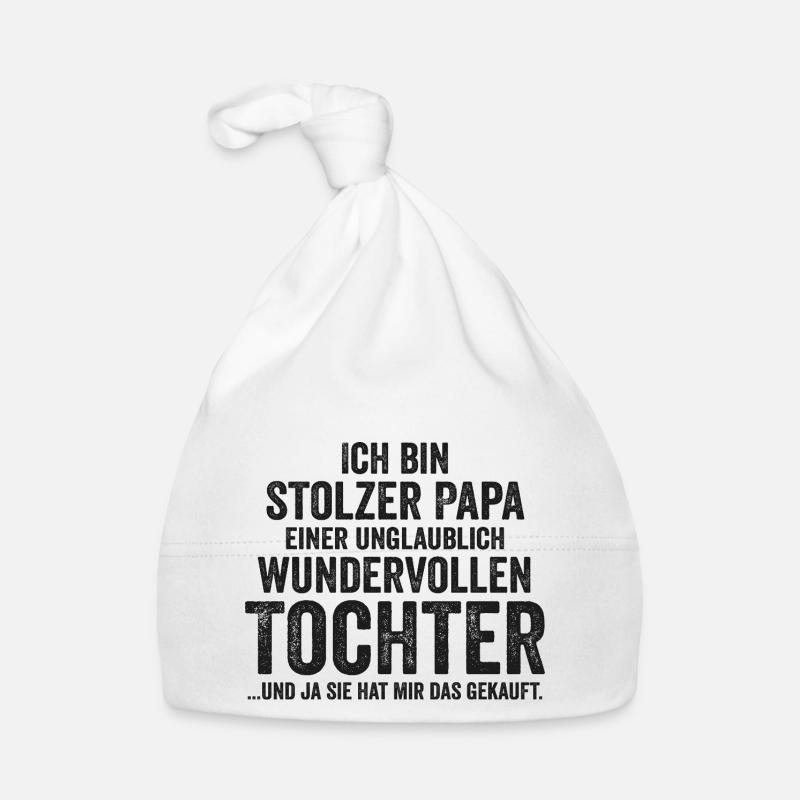 Dad Father Father's Day Daughter Organic Baby Cap