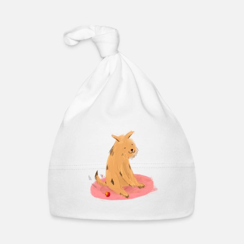 Doggo & ball - Bonnet bio Bébé - blanc