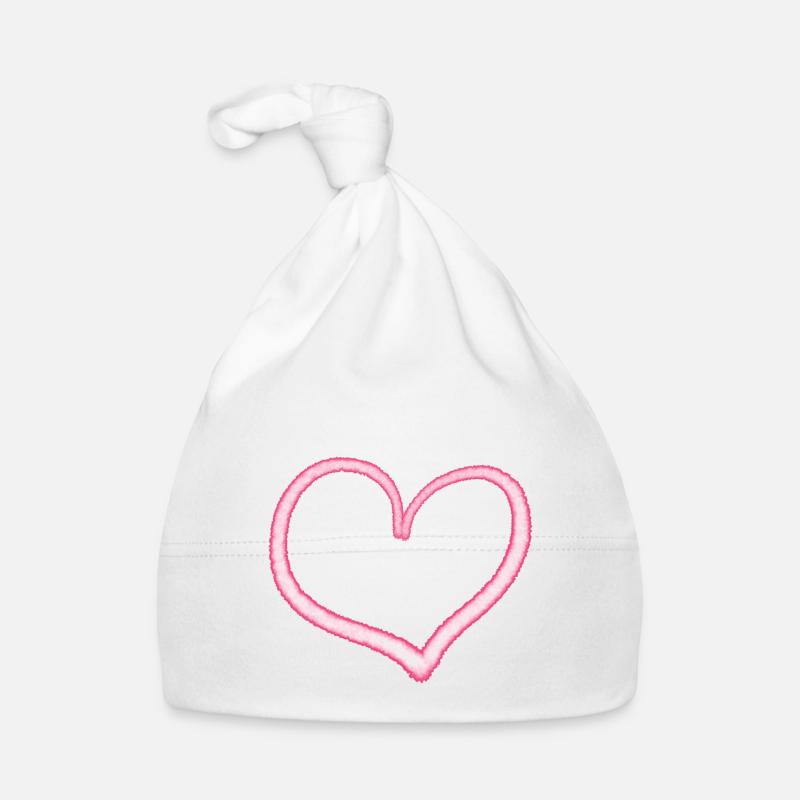 herz rosa Baby Bio-Mütze