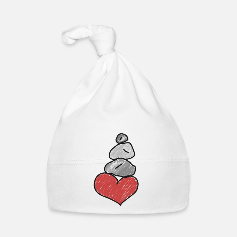 Herz Steine Baby Bio-Mütze