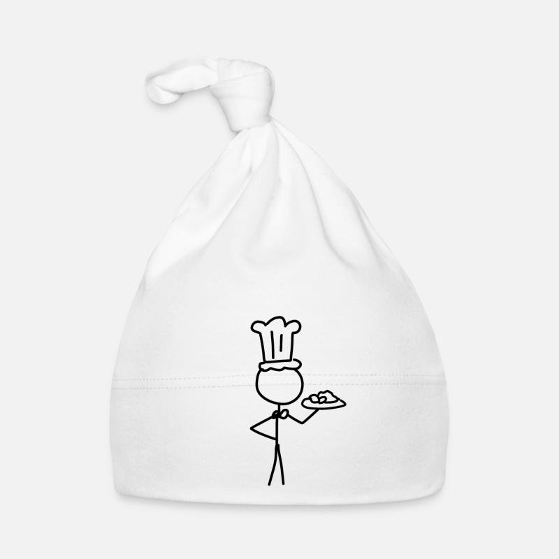 Koch kochen - Baby Bio-Mütze - Weiß