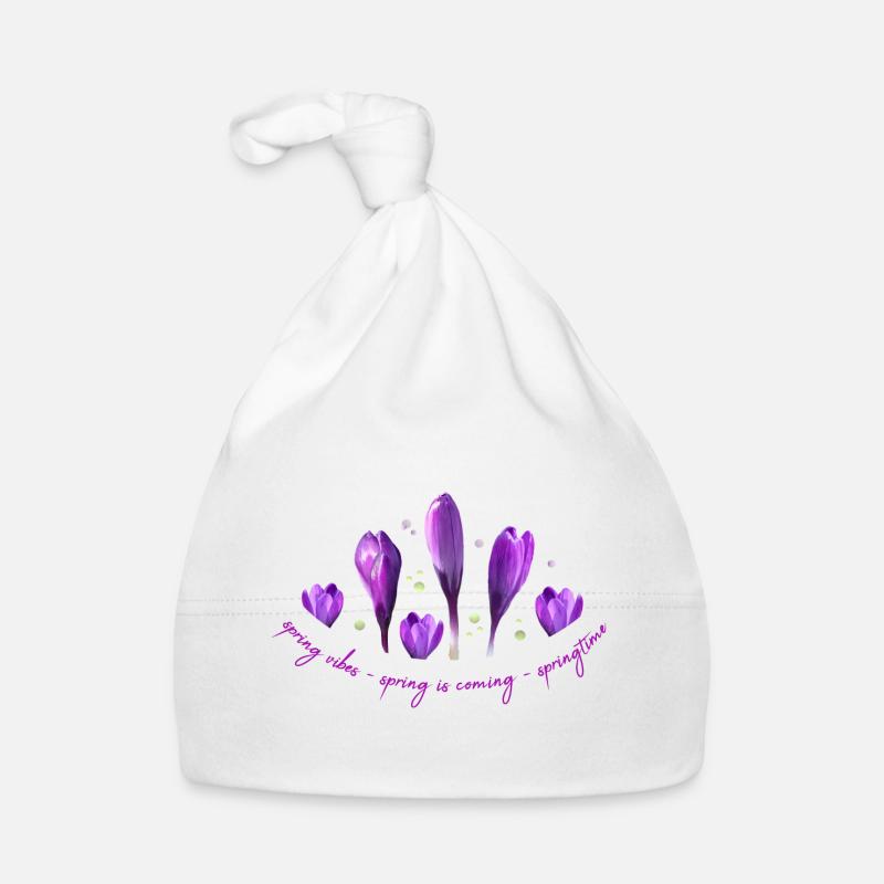 Crocuses Spring Organic Baby Cap