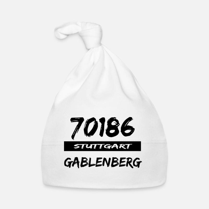 70186 Stuttgart Gablenberg Tshirt Postleitzahl Baby Bio-Mütze