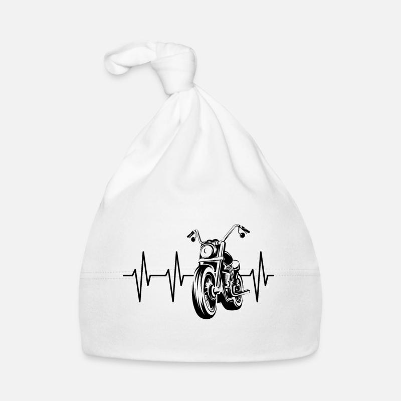 Chopper Heartbeat Pulse Symbole de liberté de moto Bonnet bio Bébé