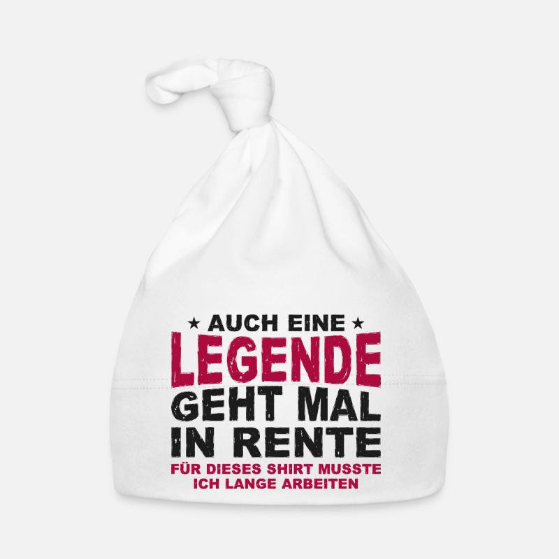 Auch Eine Legende Geht Mal In Rente Geschenk Rente Baby Bio-Mütze