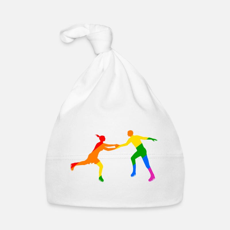 Colorful skating duet Organic Baby Cap