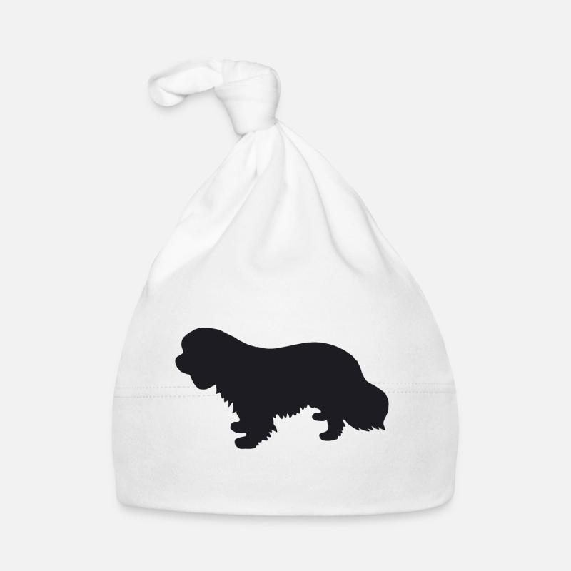 Cavalier King Charles Spaniel Silhouette Baby Bio-Mütze