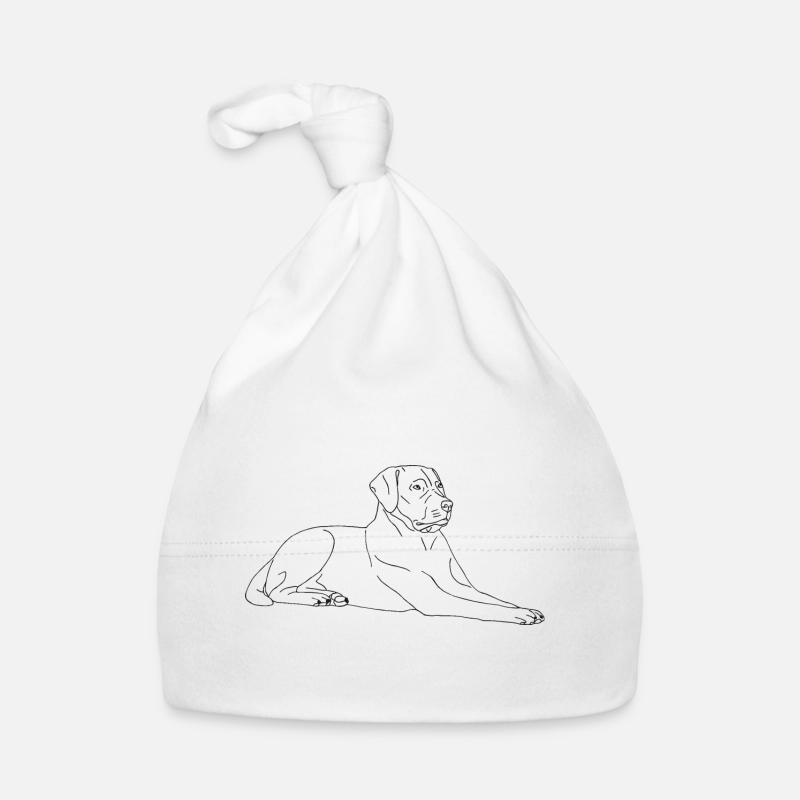 Labrador liegend Baby Bio-Mütze