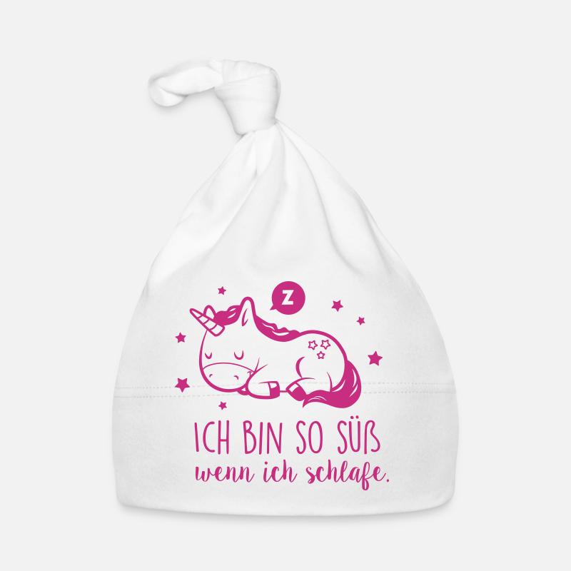 Einhorn schlafendes Baby Einhorn Geschenk Baby Bio-Mütze