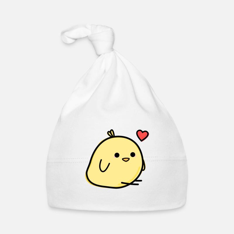 Little chick - Organic Baby Cap - white