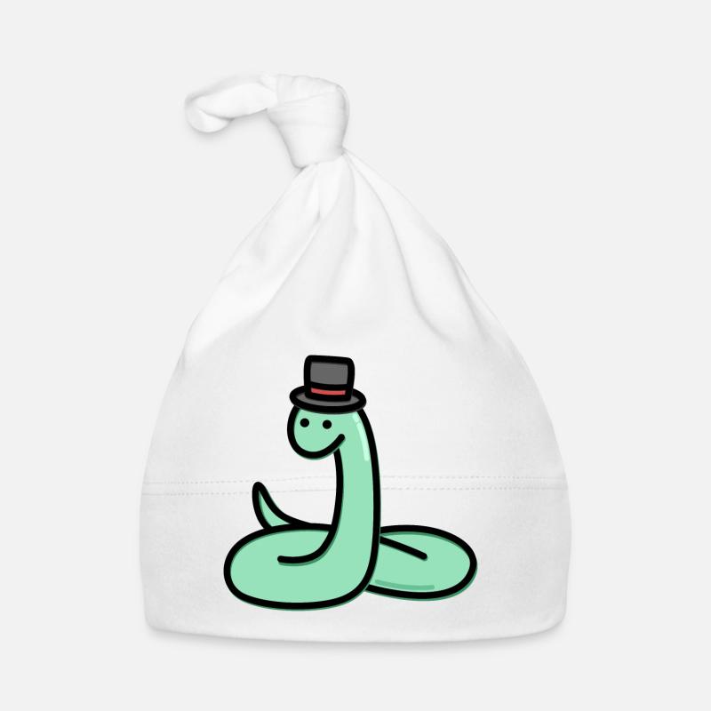 Cute snake Organic Baby Cap