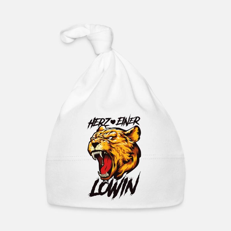 Herz einer Löwin Baby Bio-Mütze
