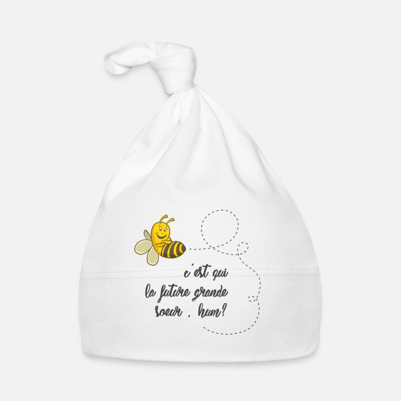 cadeau Annonce de grossesse, future grande sœur Bonnet bio Bébé