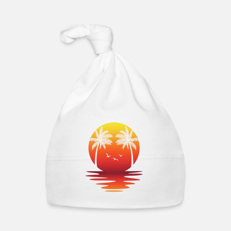Été mer soleil plage vacances eau plage palmier Bonnet bio Bébé